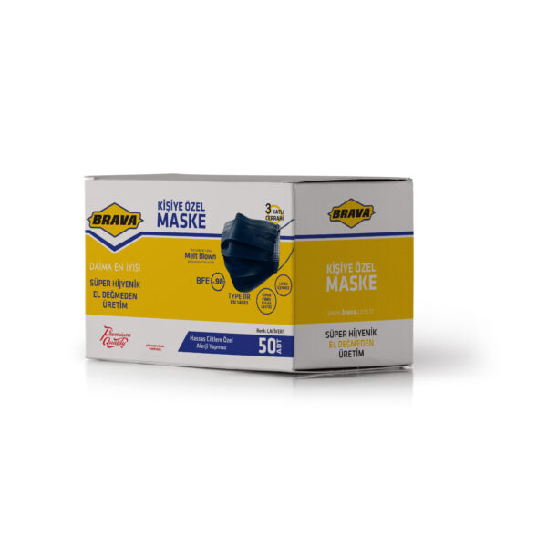 3 Katlı Medikal Maske %98.5 BFE Mavi – 50'li Kutu